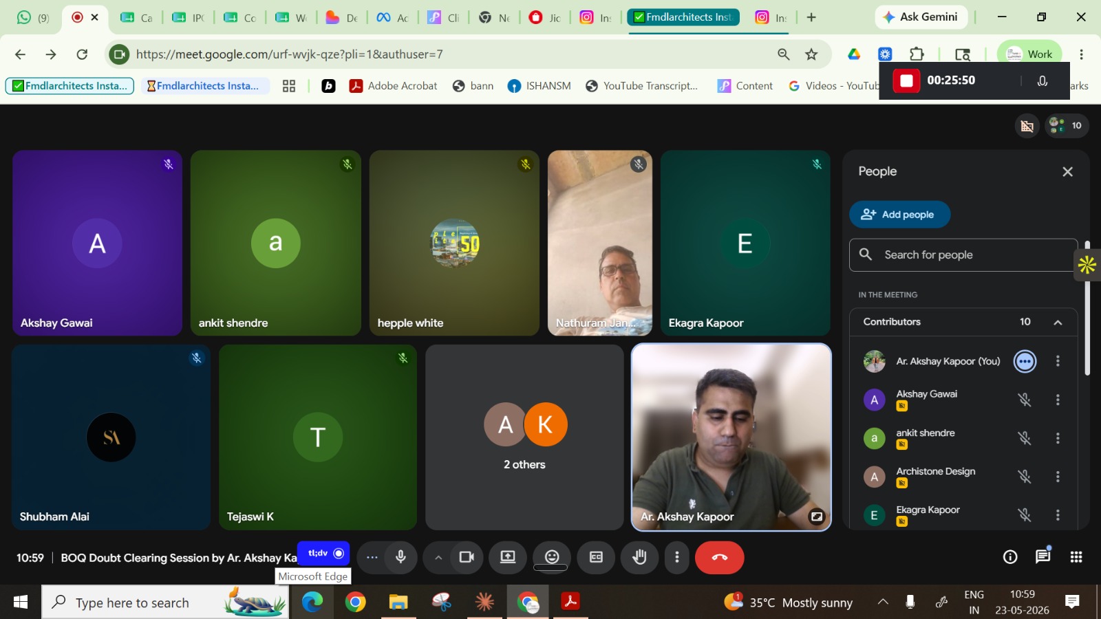 Live doubt-clearing session with designers